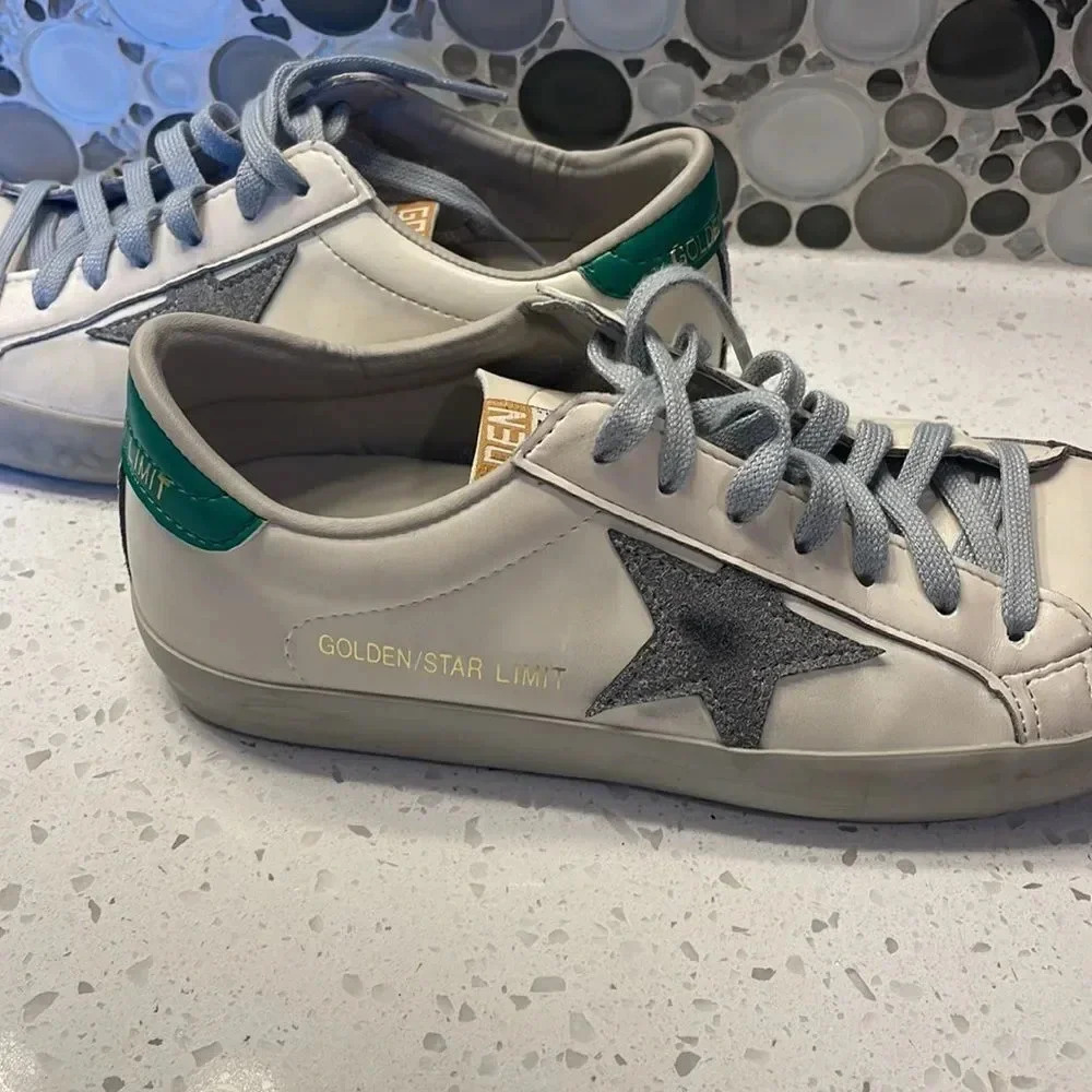 STAR suede white/ cream tennis shoes - Picture 6 of 12